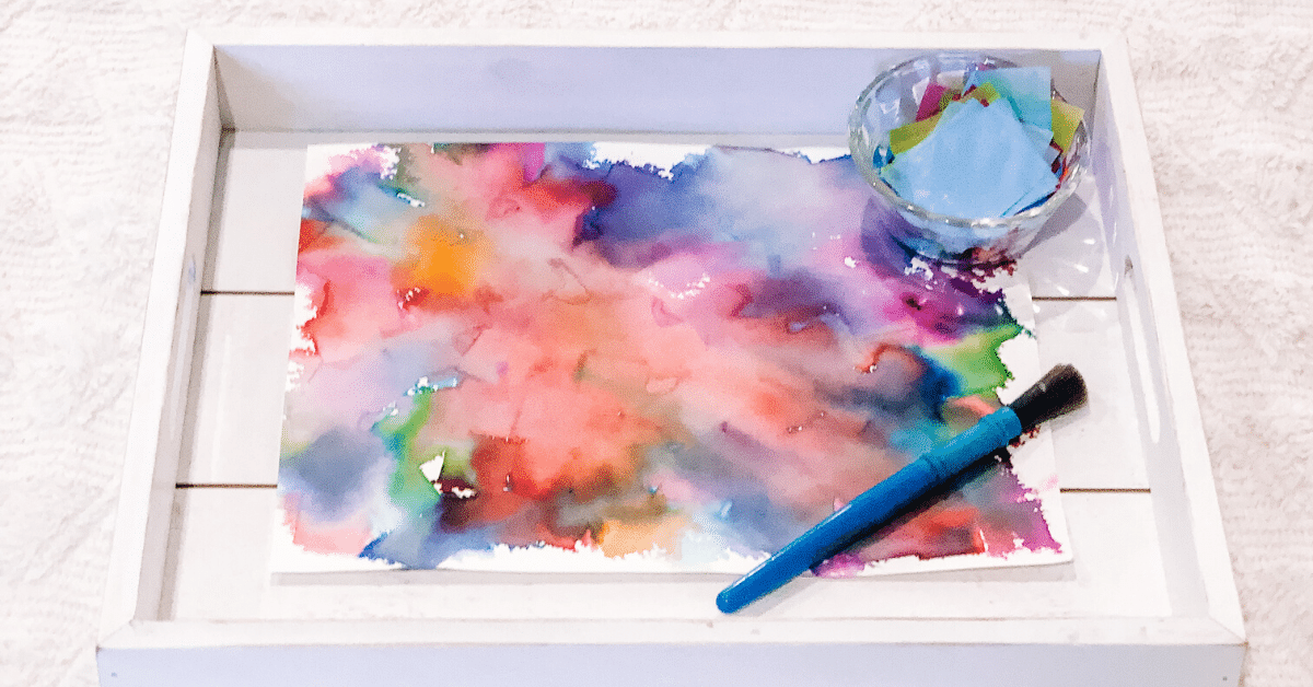 Bleeding Tissue Paper Art – Colorful Art Activity for Kids